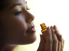 smelling essential oils